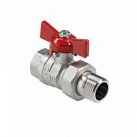 Кран шаровой СТАНДАРТ, никель, с полусгоном 1/2", вн.-нар. PN40 (ГОСТ)