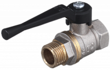 Кран шар. БАЗ, стальная рукоятка 1/2" вн.-нар.,никель (БАЗ.А31.0.15.НЛМ)