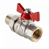 Кран шаровой BASE-ГОСТ  со сгоном с рукояткой-бабочкой вн.-нар. DN25, PN40, 1"