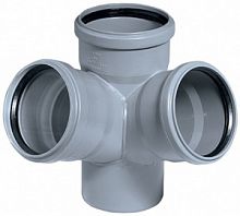 Крестовина 2-х плоскостная (угловая) для внутренней канализации Ostendorf HTEDR,правая 110/110/50*87