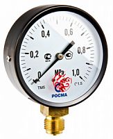 Манометр TM-510P Ду 100 с нижним подключением (150°) 1/2", 0-10 бар