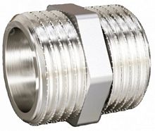 Ниппель LD DN15 (1/2") НР/НР латунь никель
