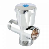 Вентиль-тройник  для подкл. с/т приборов 1/2"х3/4"х1/2"