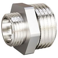 Ниппель переходной DN40х32 (1 1/2"НР х 1 1/4"НР) латунь никель
