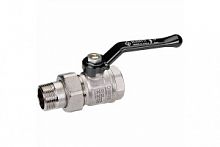 Кран шар. БАЗ с полусгоном, стальная рукоятка 1 1/4",никель (БАЗ.А.А31.0.32.40.Н)