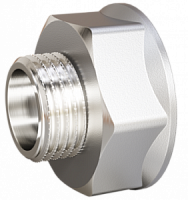 Переход DN25х20 (1"ВР х 3/4"НР) латунь никель