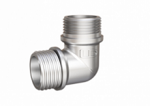 Угол 90 гр DN20 (3/4") НР/НР латунь никель