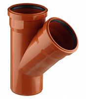 Тройник наруж. канализация 110/110/45*