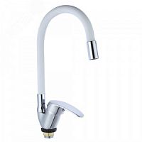 Смеситель для кухни TSARSBERG TSB-731-W03 белый гибкий излив тип См-МОЦБА
