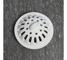 Ситечко-пробка белая для ванн, раковин диаметром 45мм
